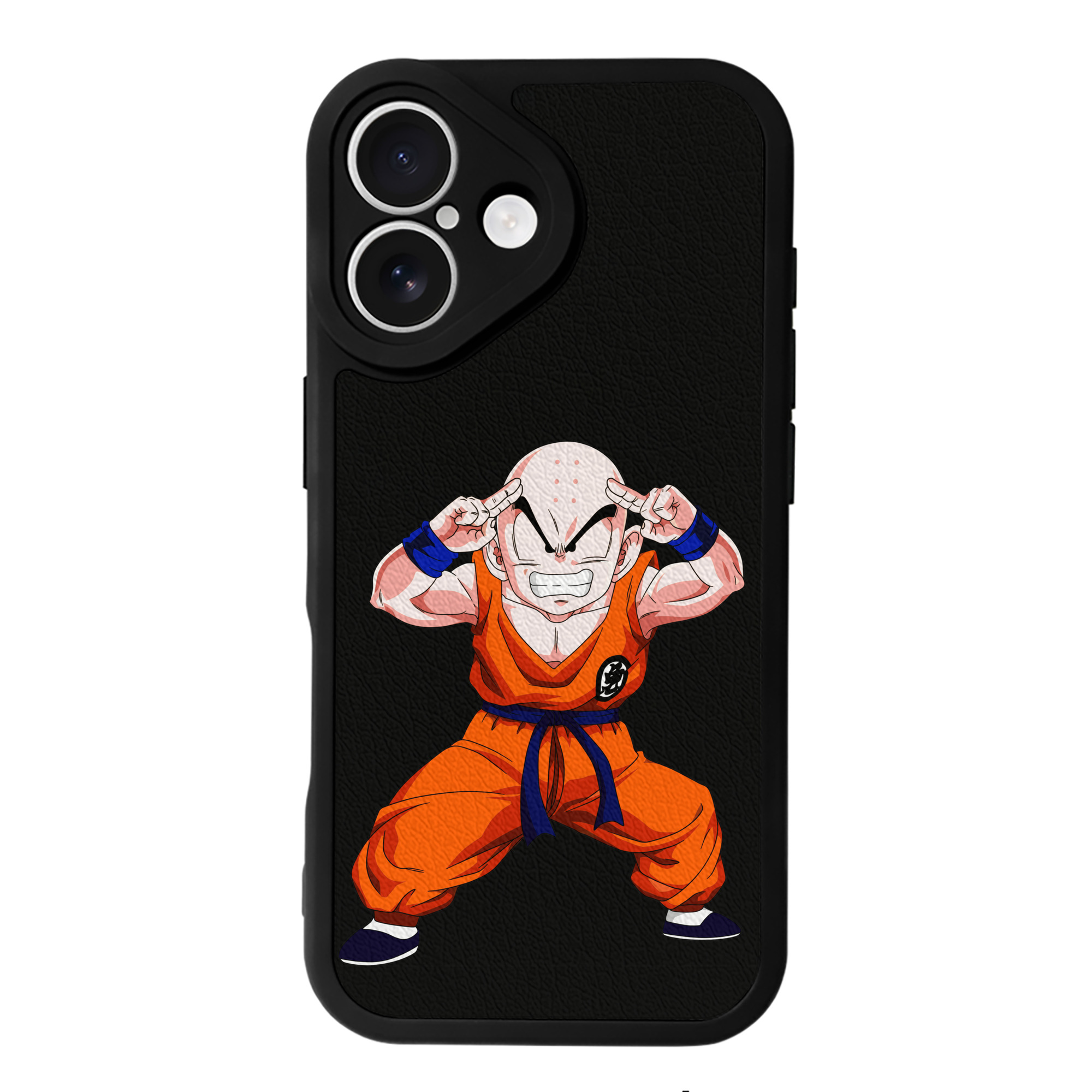 （画像用） ドラゴンボール クリリン DRAGON BALL krillin 【iPhone 16シリーズ対応】シリコンスマホケース（レザー調） 材質：シリコン